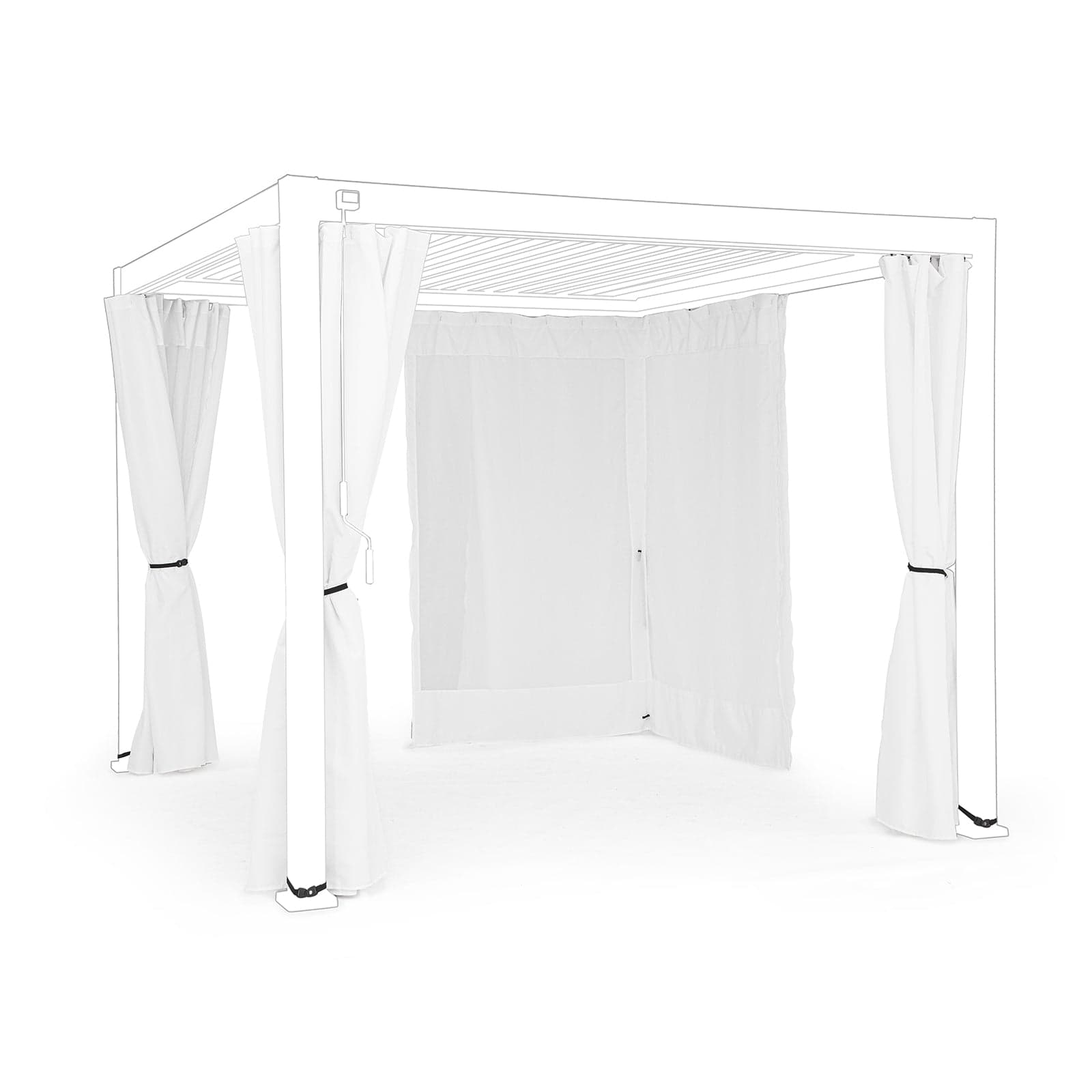 Set 4 Teli laterali con zanzariera per pergola Bioclimatica in Gazebo Decor Space - Altamura, commercioVirtuoso.it