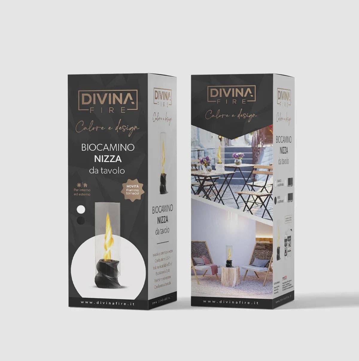 Lampada a Bioetanolo da Tavolo "Tornado" in Ceramica per arredamento Bar e Ristoranti - 11