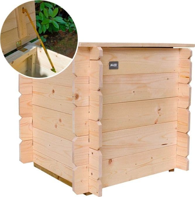 Cassapanca in legno di abete rosso baule da giardino contenitore da esterno in Bauli e contenitori Decor Space - Altamura, commercioVirtuoso.it