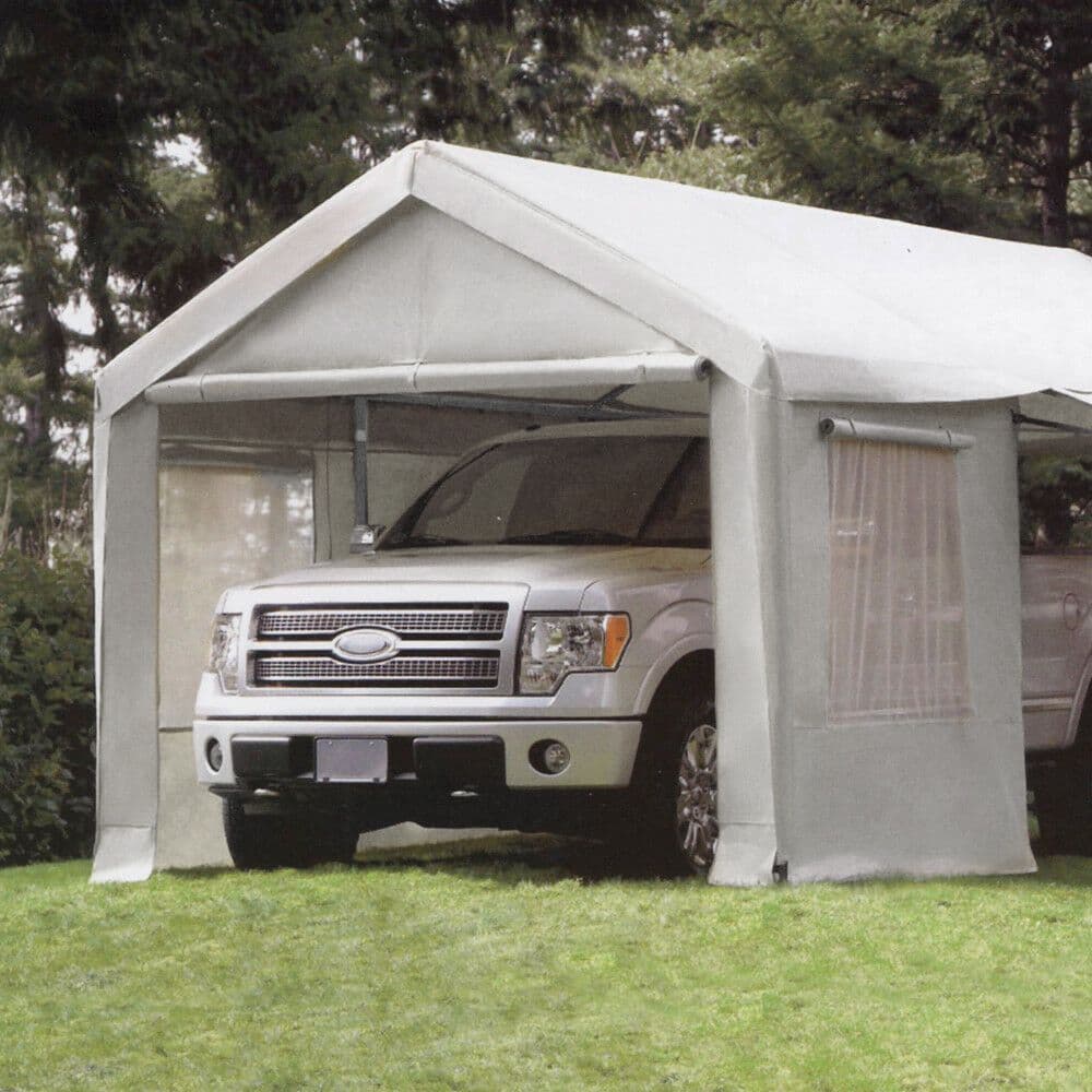 Gazebo per Auto "carport" Con Teli Laterali Pali in Acciaio 3 X 6 Mt Garage Da Giardino Giardino e giardinaggio/Arredamento da giardino e accessori/Ombrelloni tende e tettucci parasole/Gazebo Decor Space - Altamura, Commerciovirtuoso.it