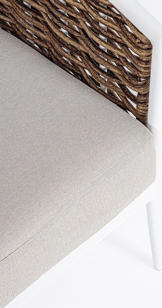 Salottino "Maribela" a 5 posti, con divanetto e poltrone, struttura in alluminio, cuscini comodi in Set di mobili Decor Space - Altamura, commercioVirtuoso.it