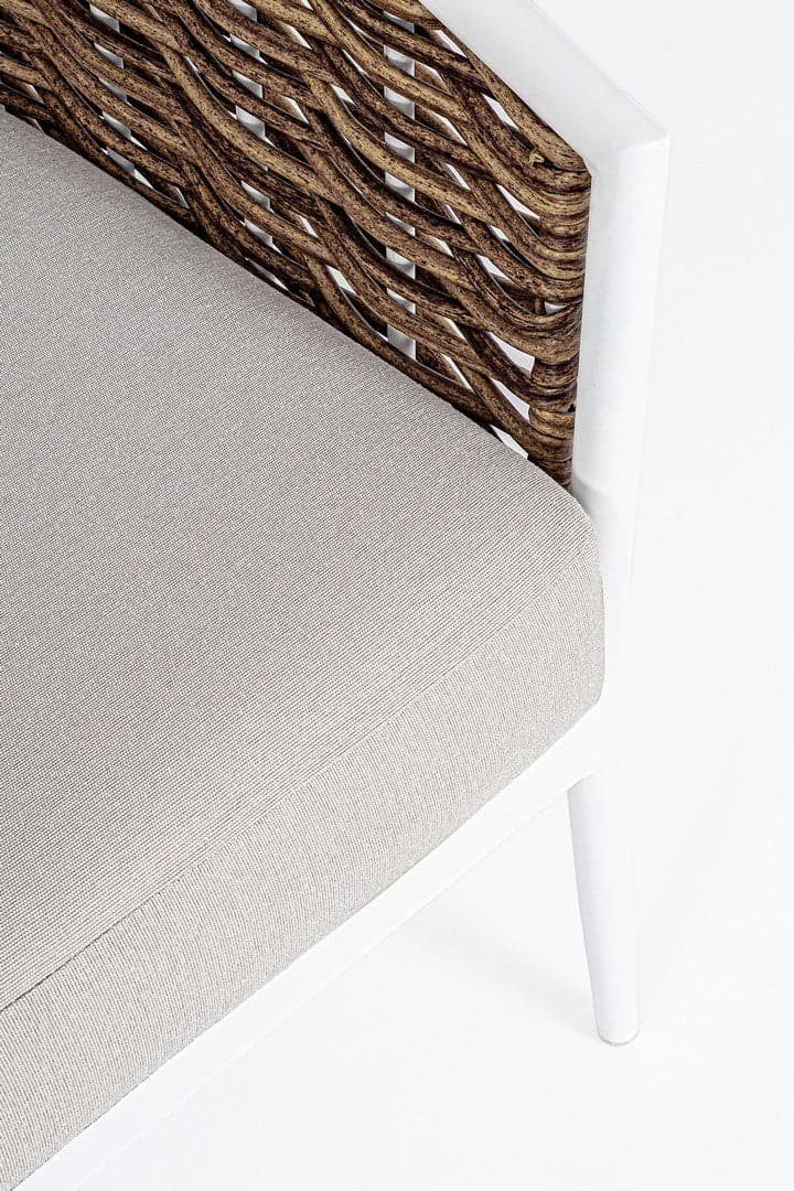 Salottino "Maribela" a 5 posti, con divanetto e poltrone, struttura in alluminio, cuscini comodi in Set di mobili Decor Space - Altamura, commercioVirtuoso.it