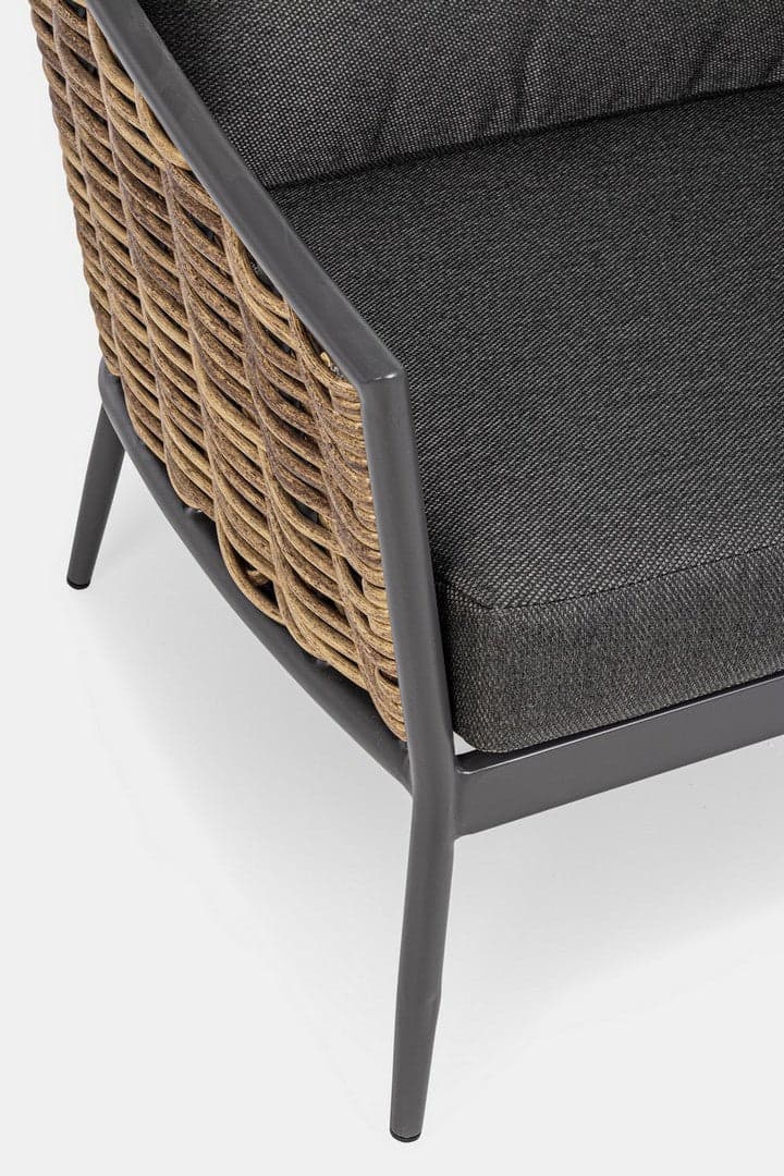 Salottino "Maribela" a 5 posti, con divanetto e poltrone, struttura in alluminio, cuscini comodi in Set di mobili Decor Space - Altamura, commercioVirtuoso.it