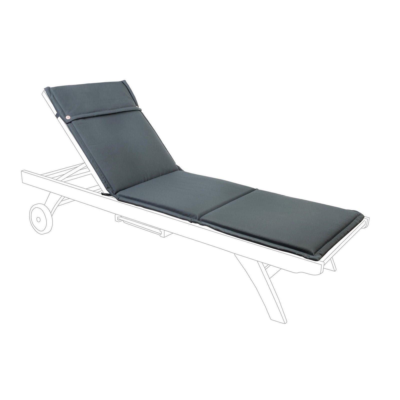 Cuscino per lettino e sdraio da esterno, sfoderabile ed idrorepellente, 190 x 62 cm - 22