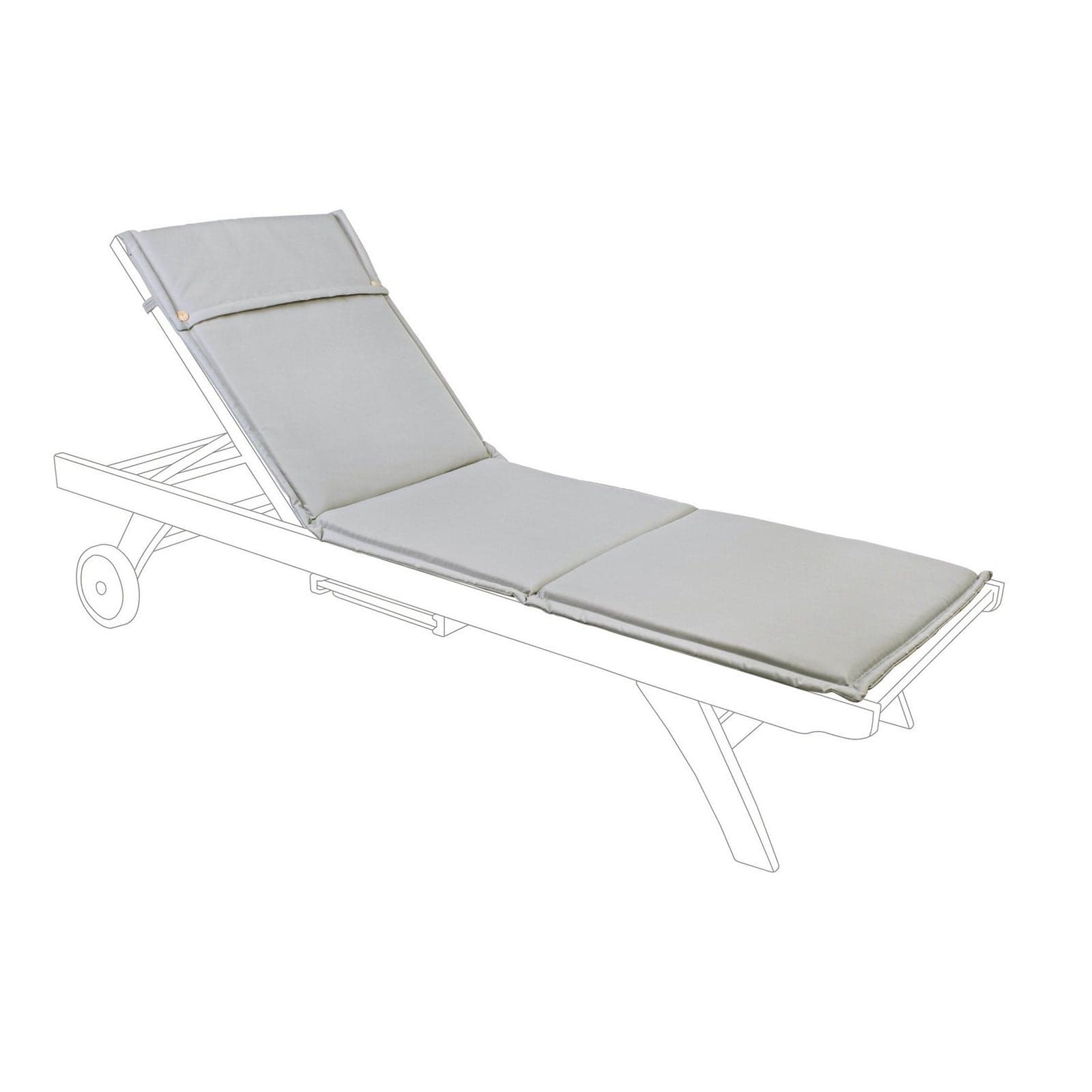 Cuscino per lettino e sdraio da esterno, sfoderabile ed idrorepellente, 190 x 62 cm - 19