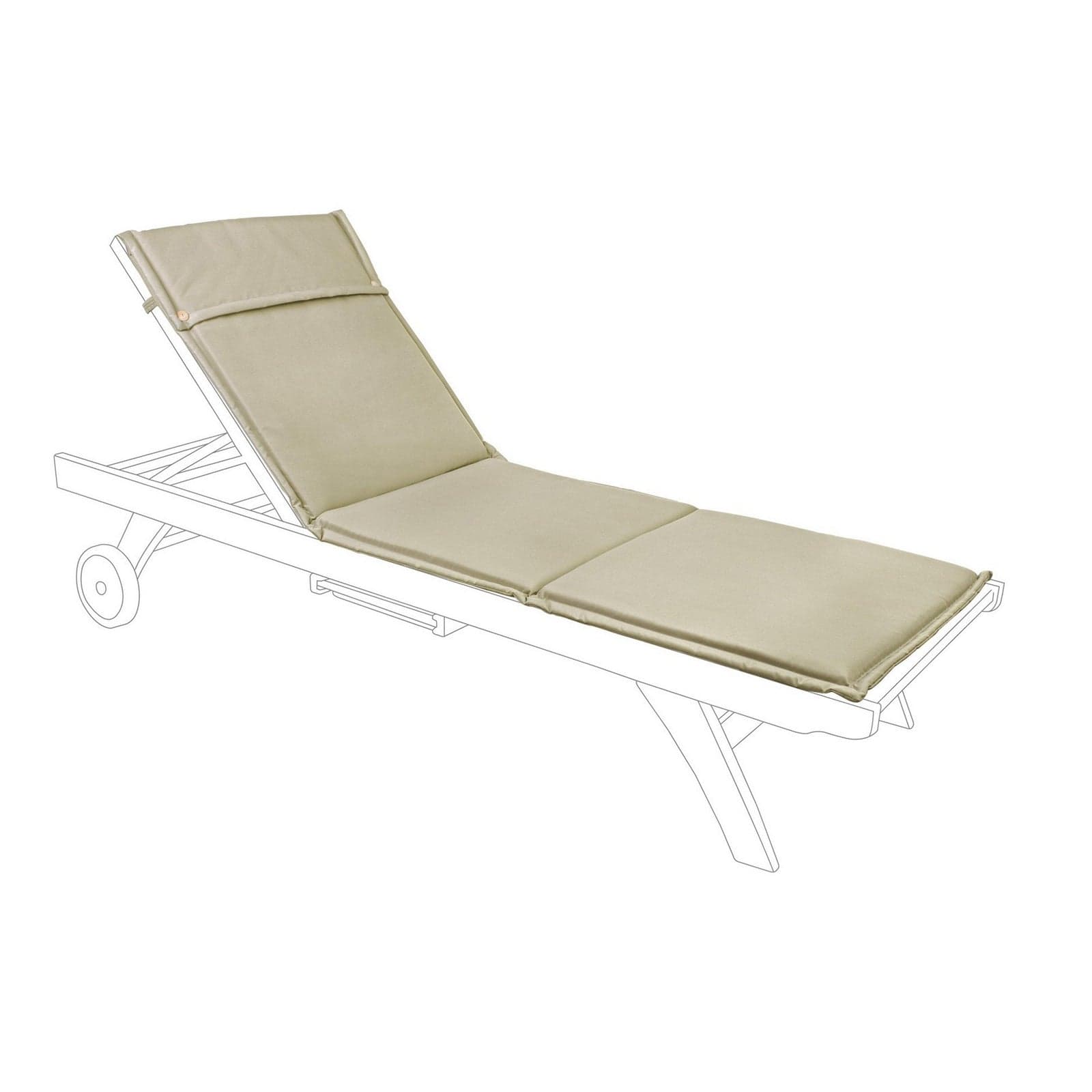 Cuscino per lettino e sdraio da esterno, sfoderabile ed idrorepellente, 190 x 62 cm in Cuscini per divani Decor Space - Altamura, commercioVirtuoso.it
