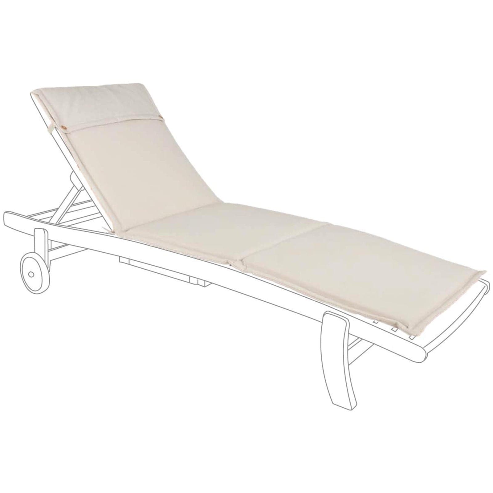 Cuscino per lettino e sdraio da esterno, sfoderabile ed idrorepellente, 190 x 62 cm in Cuscini per divani Decor Space - Altamura, commercioVirtuoso.it