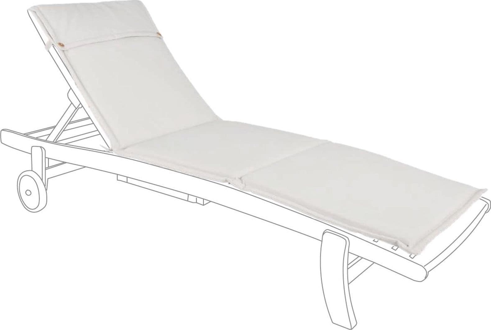 Cuscino per lettino e sdraio da esterno, sfoderabile ed idrorepellente, 190 x 62 cm in Cuscini per divani Decor Space - Altamura, commercioVirtuoso.it