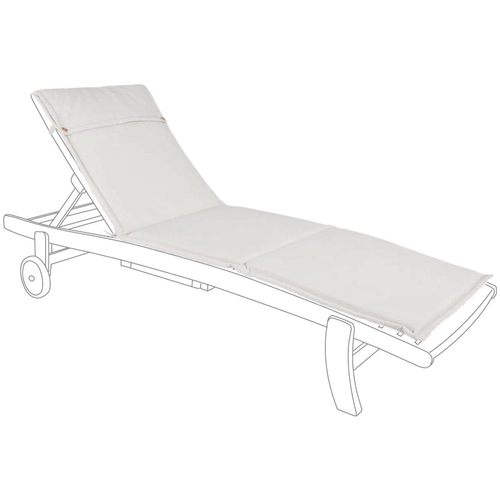 Cuscino per lettino e sdraio da esterno, sfoderabile ed idrorepellente, 190 x 62 cm in Cuscini per divani Decor Space - Altamura, commercioVirtuoso.it