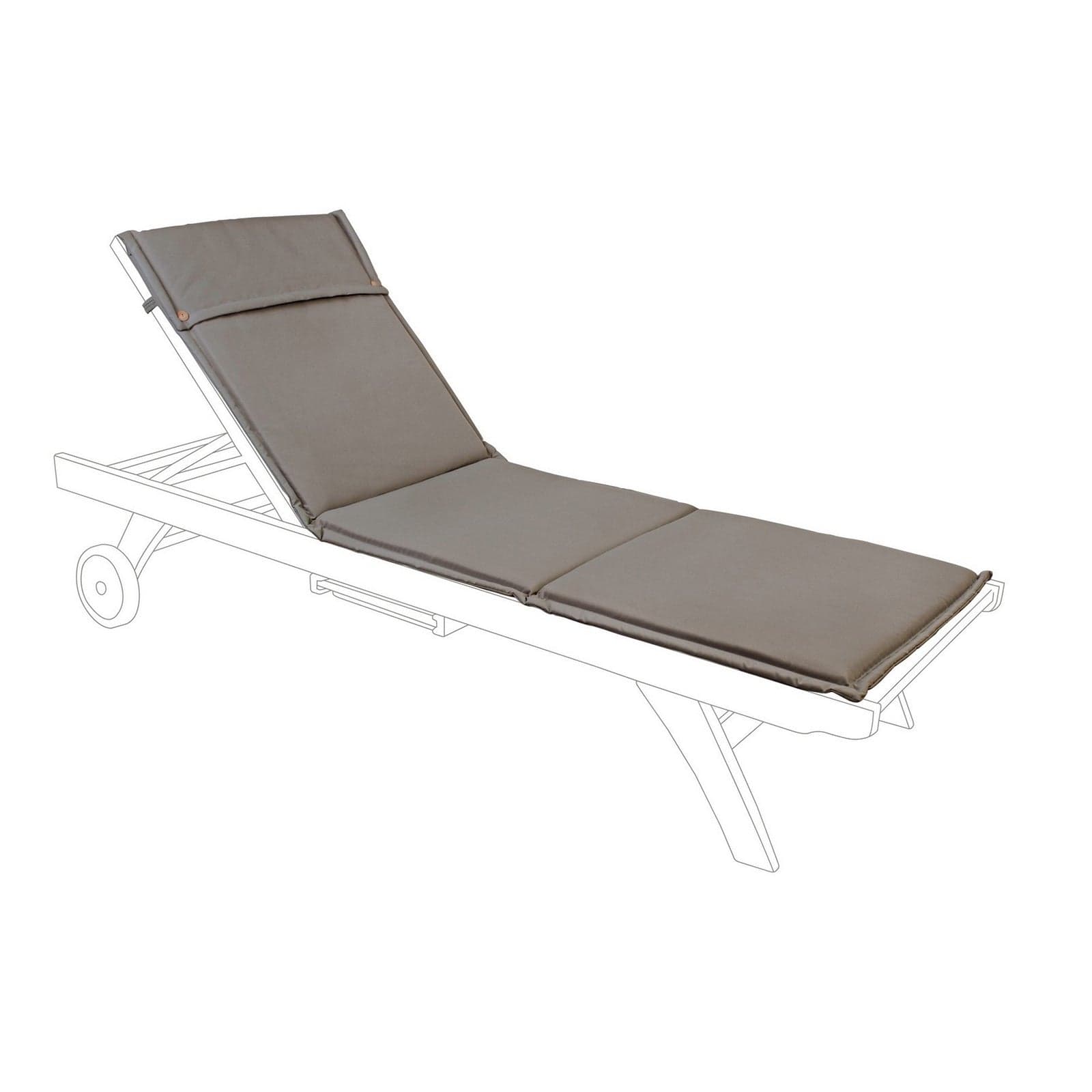 Cuscino per lettino e sdraio da esterno, sfoderabile ed idrorepellente, 190 x 62 cm in Cuscini per divani Decor Space - Altamura, commercioVirtuoso.it