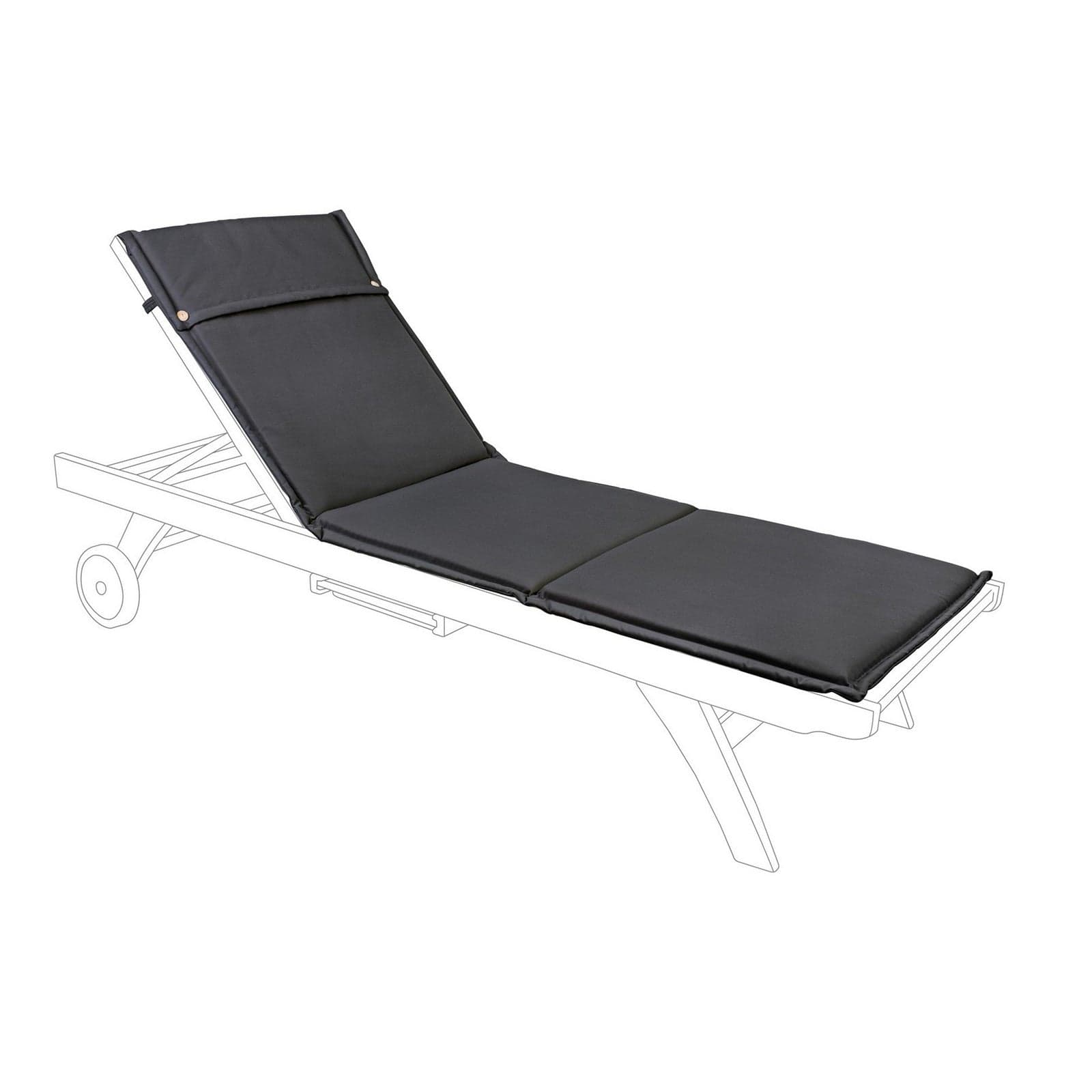 Cuscino per lettino e sdraio da esterno, sfoderabile ed idrorepellente, 190 x 62 cm in Cuscini per divani Decor Space - Altamura, commercioVirtuoso.it