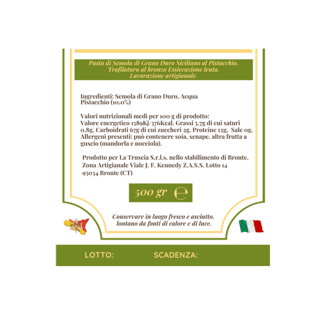 Pasta di Semola di Grano Duro al Pistacchio - Paccheri - 2