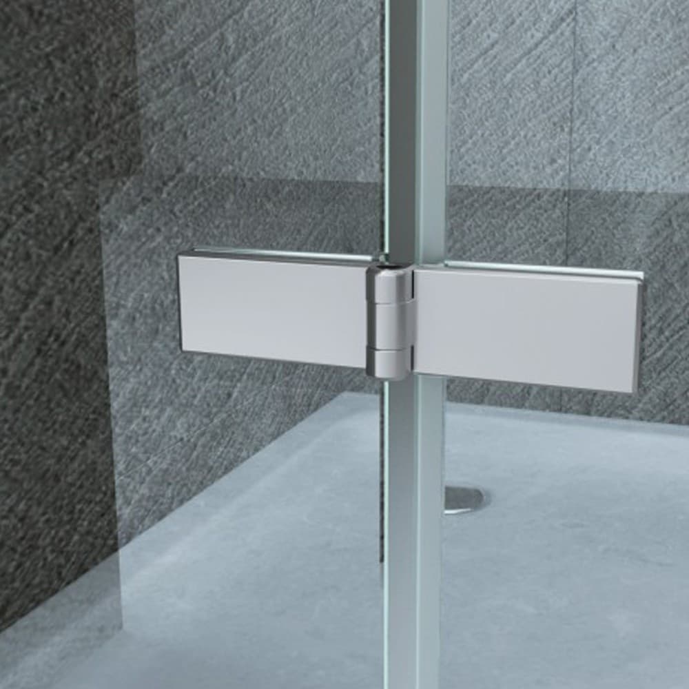 Porta doccia a libro per nicchia PORTA FLEX – Vetro trasparente 8 mm, H 195 cm - 7