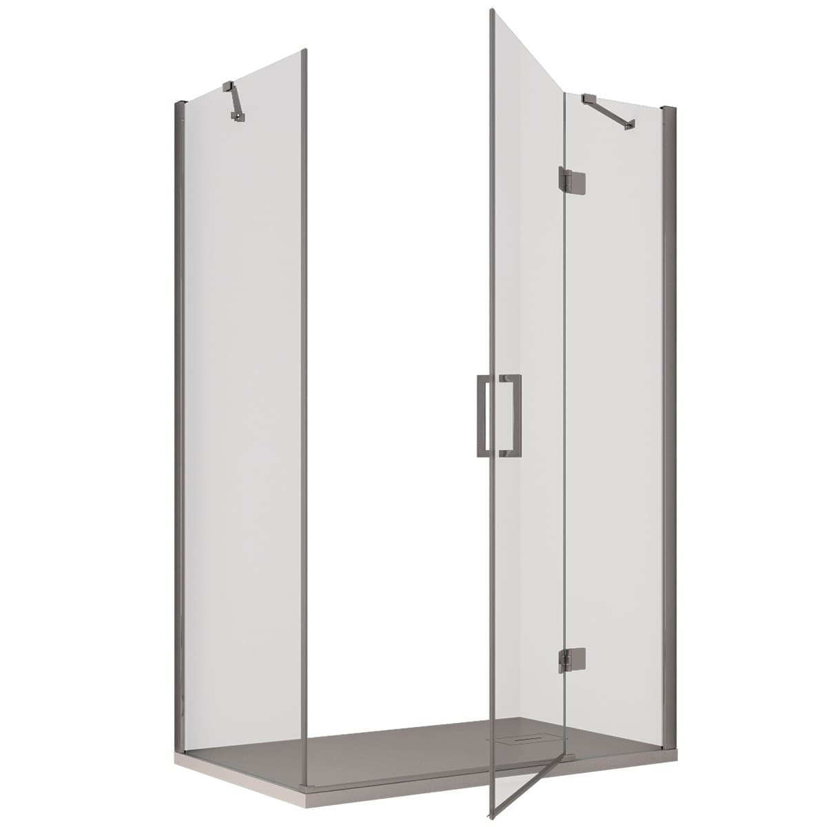 Box Doccia 2 lati Battente Trasparente Anticalcare 8mm H195 Regina - 7