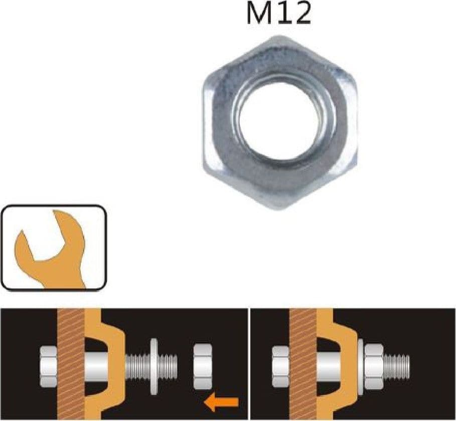 SET CONFEZIONE 60GR. DADO DADI ESAGONALI BULLONI DIMENSIONE M12 FILETTATI 90855 - 2