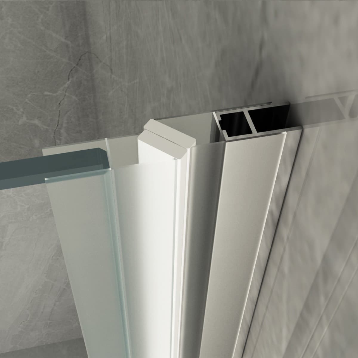 Box Doccia 2 lati Porta Battente Trasparente 8mm H195 MAGIC - 9