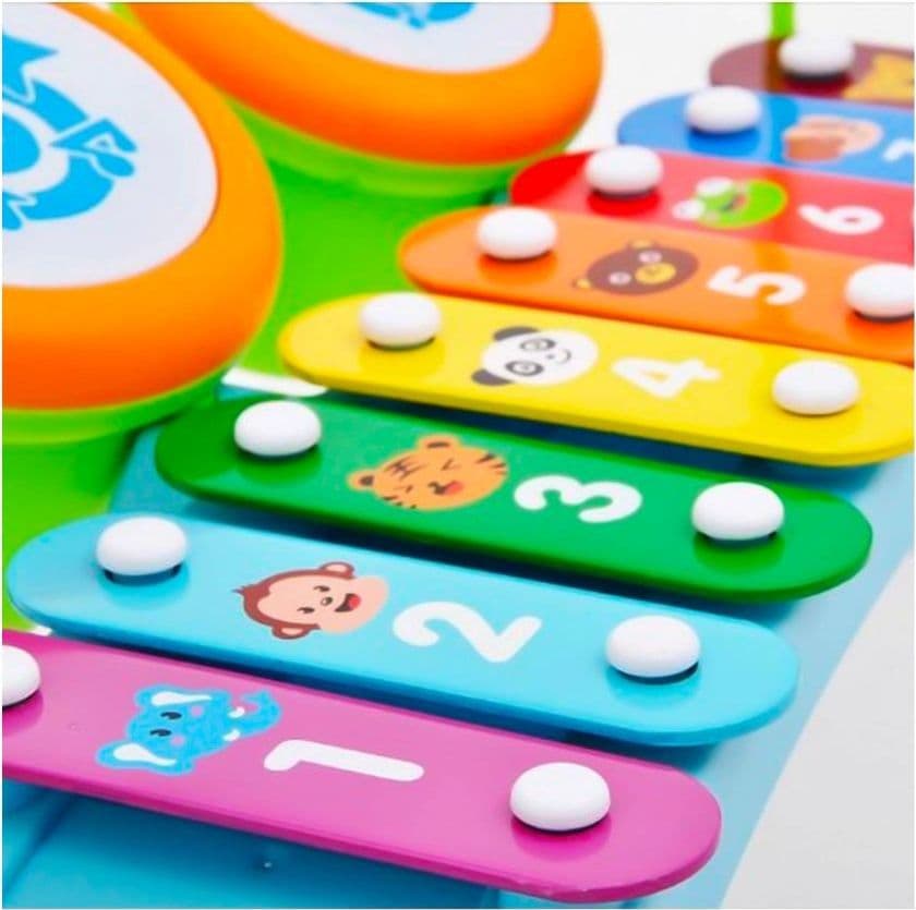 XILOFONO COLORATO CON BATTERIA CON SUONI E MUSICA GIOCO PER BAMBINI DA MESI 18+ - 2