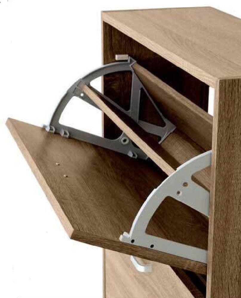 SCARPIERA BASSA 2 ANTE DOPPIA A RIBALTA SALVASPAZIO SLIM NOCE 81X63X24CM 827624 - 4