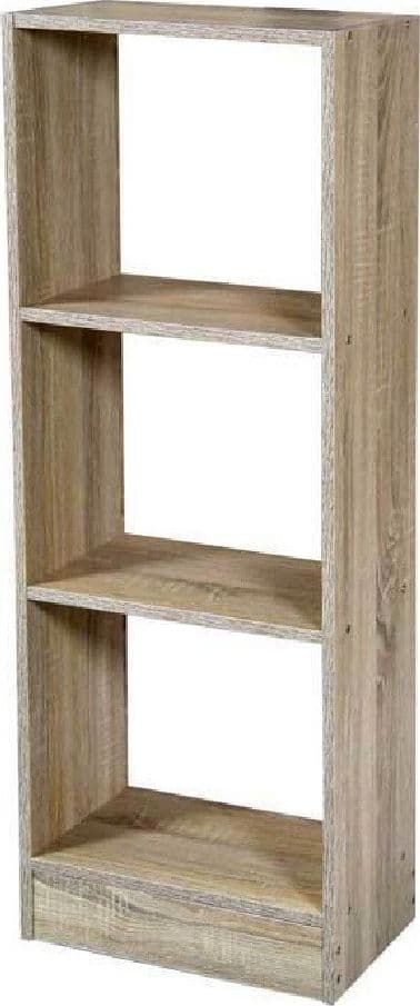 LIBRERIA SCAFFALE 3 RIPIANI 105X40X24 CM MENSOLE IN LEGNO ROVERE MODERNO 769672 - 2