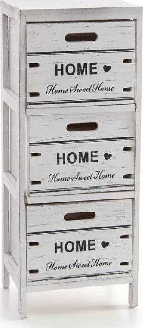 CASSETTIERA 3 CASSETTI SALVASPAZIO CUCINA BAGNO INGRESSO SLIM 74X30X24CM 787997 - 3