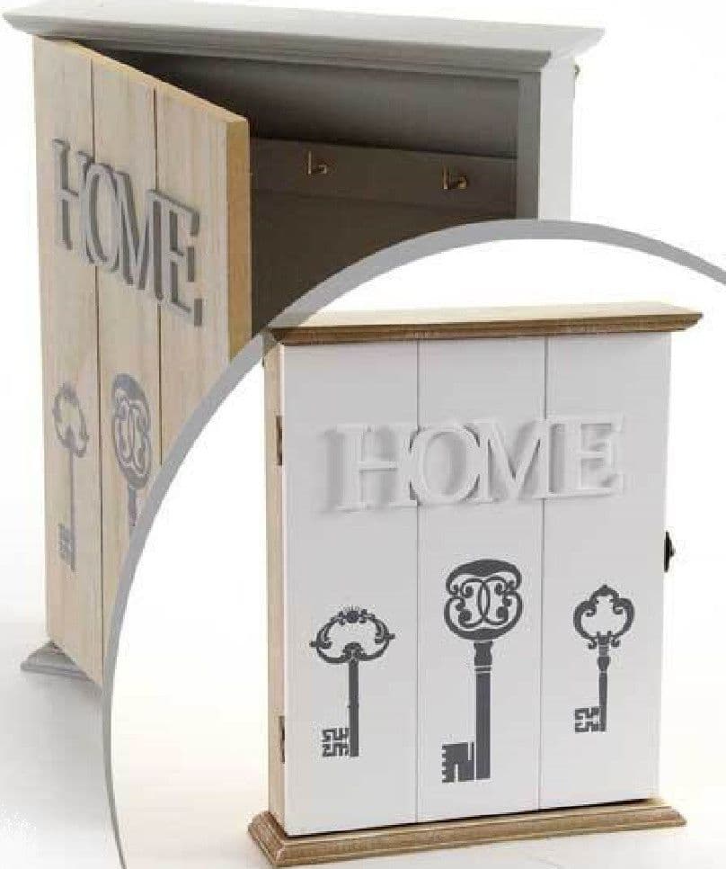 ARMADIETTO PORTACHIAVI PARETE APPENDINO HOME 22X6X27CM SHABBY CHIC COL ASS 765896 - 3