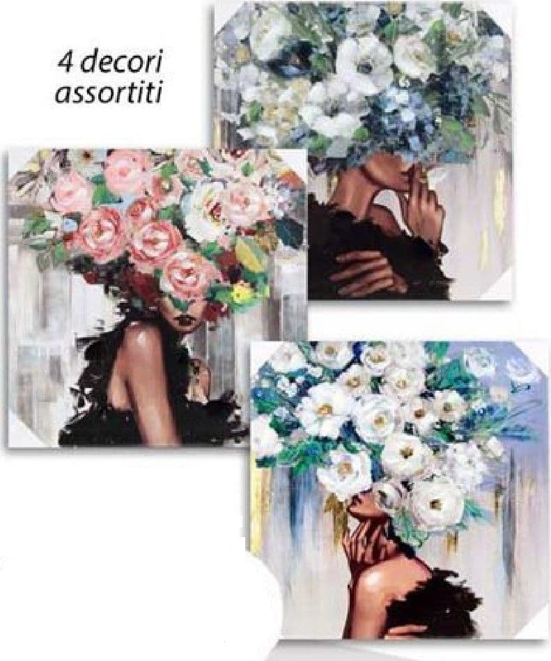 QUADRO QUADRETTO DECORATIVO 45 X 45 X 1,8CM TELA SU LEGNO DELUXE 4 DECORI 831966 - 3