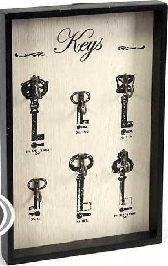 BACHECA PORTACHIAVI DA PARETE LEGNO APPENDINO KEYS 20X3X30 CM VARI COLORI 813474 - 3