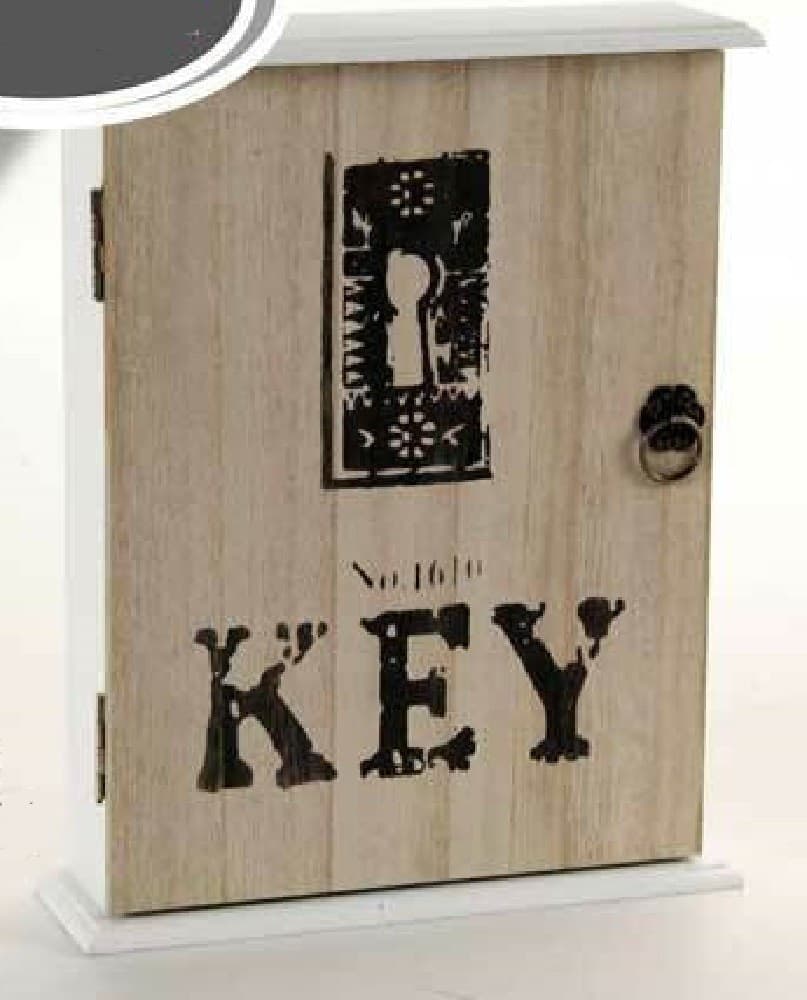 APPENDINO PORTA CHIAVI KEY PARETE CON GANCI LEGNO 20X25X26CM DECORI ASS. 762314 - 3