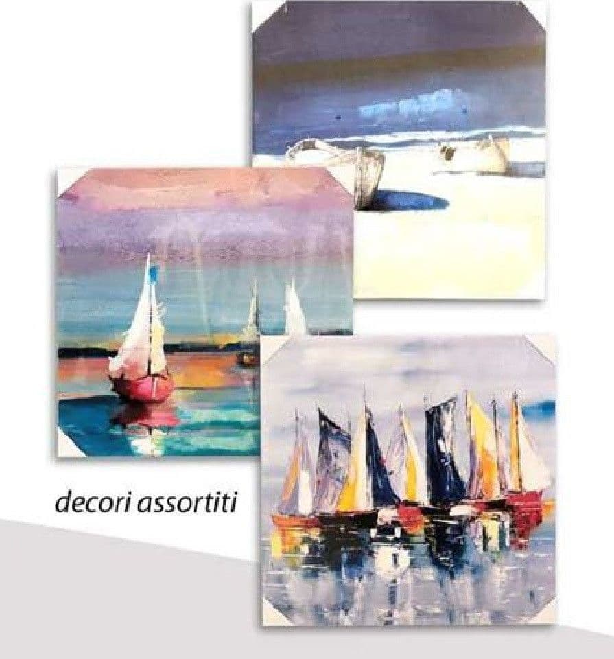 QUADRO QUADRETTO DECORATIVO 45X45X1,8CM TELA SU LEGNO DELUXE DECORI ASS 806810 - 3
