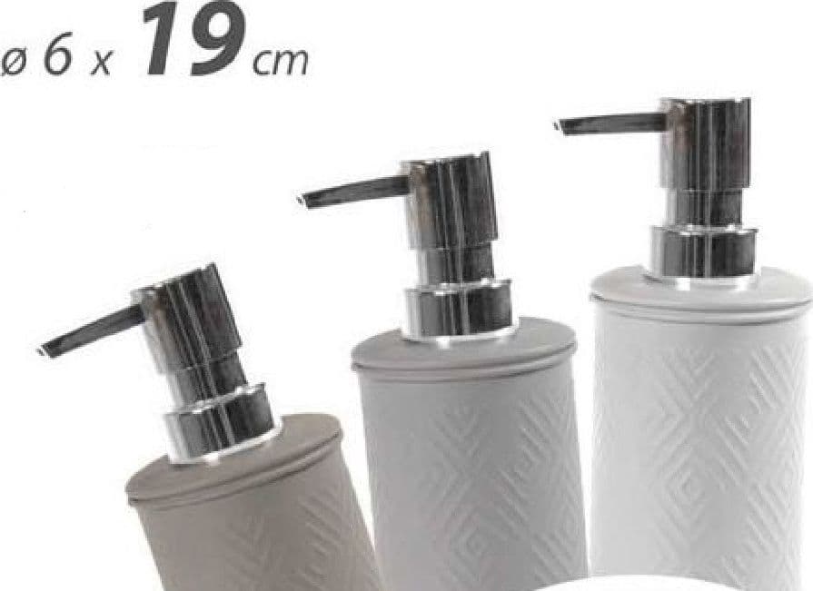 DOSATORE PORTA SAPONE LIQUIDO DISPENSER METALLO ROMBO COLORI ASS. 6X19CM 783340 - 4