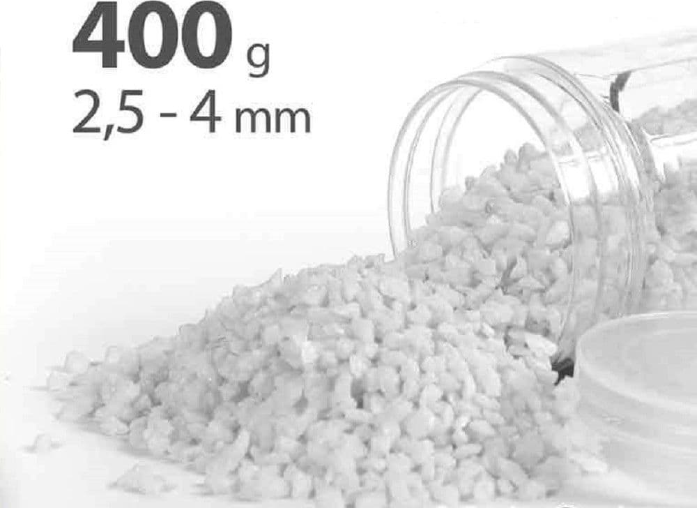 PIETRE DECORATIVE VASO PIANTE LAVORETTI DECOUPAGE BIANCHE 400 GR 2,5-4 MM 735639 - 2