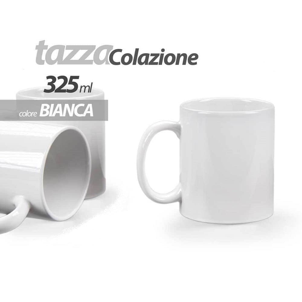 TAZZA BIANCA MUG 325ML LATTE CAFFÈ CAPPUCCINO TAZZONE COLAZIONE CLASSICO 613166 - 2
