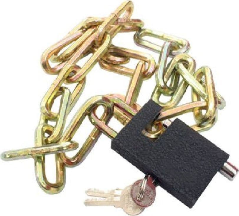 CATENA ANTIFURTO CON LUCCHETTO BLOCCO PER BICI BICICLETTA SCOOTER MOTO 1MT 92619 - 2