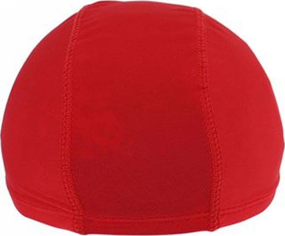 3 PZ CUFFIA PISCINA MARE NUOTO PRESSATA MONOCOLORE ROSSA CON FASCIA ELASTICA 2CM - 3
