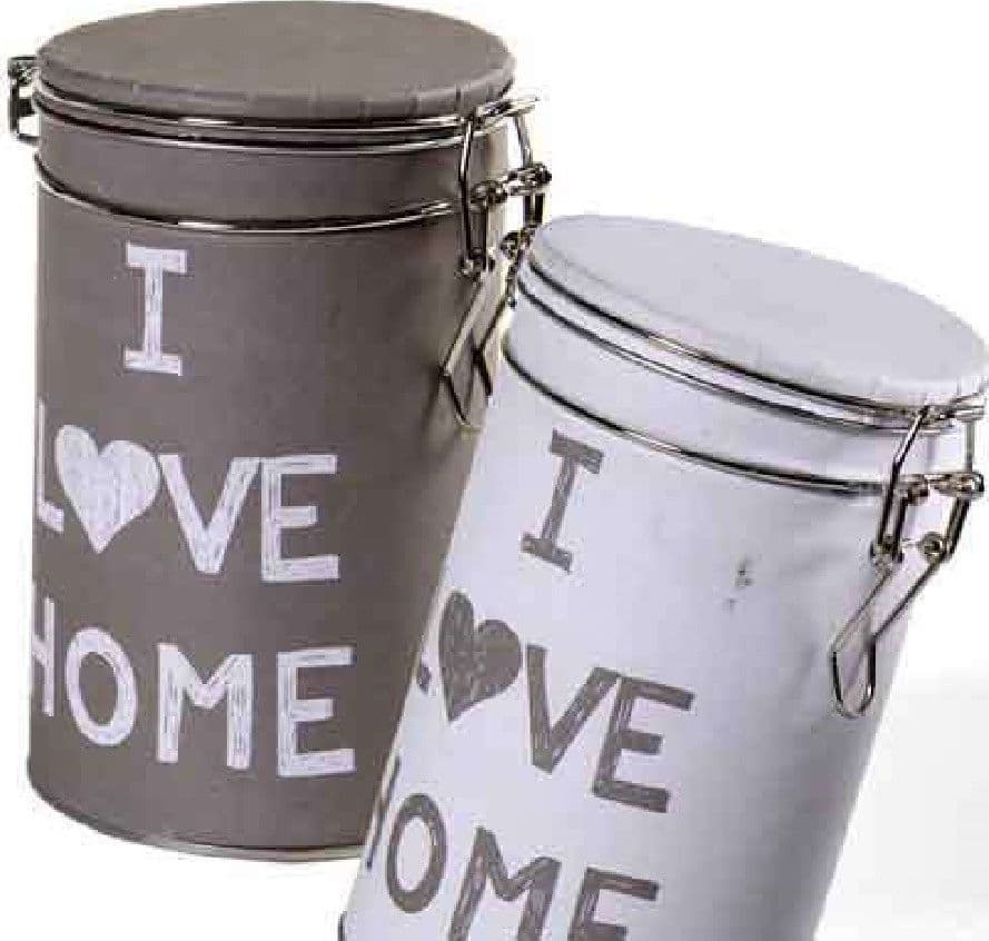 CONTENITORE IN LATTA ERMETICA CUCINA TONDA COLORI ASS I LOVE HOME 11X20CM 710537 - 3