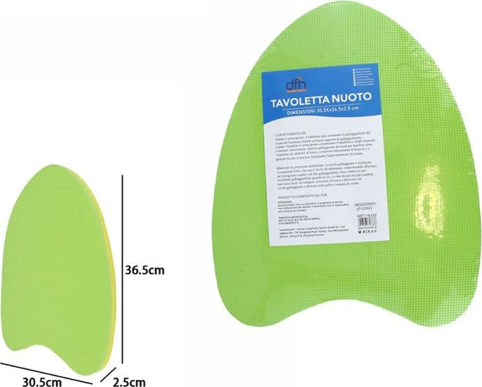 TAVOLETTA DA NUOTO IN PLASTICA MARE PISCINA PER BAMBINI ADULTI 30.5x36.5x2.5 CM - 3