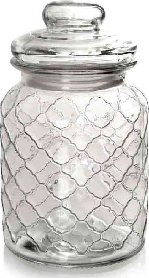 BARATTOLO VETRO CONTENITORE CUCINA ERMETICO MODERNO COPERCHIO 1400ML 22CM 742200 - 2