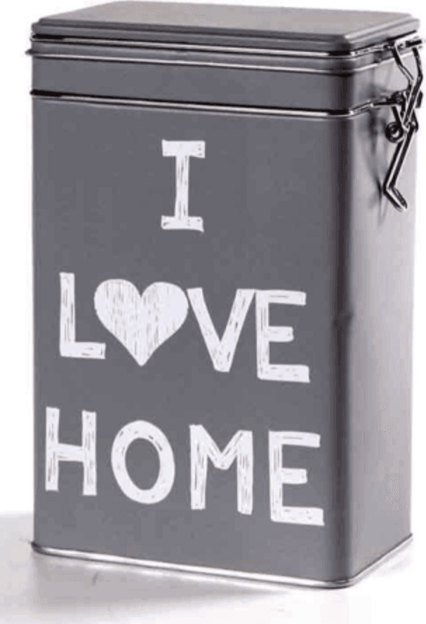 CONTENITORE SCATOLA IN LATTA RETTANGOLARE MULTIUSO I LOVE HOME 19X12X8CM 710469 - 2