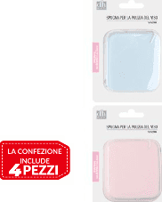 4PZ SPUGNE DETERGENTI PER PULIZIA VISO MAKE UP DISCHETTI STRUCCANTI 70x75 MM - 2