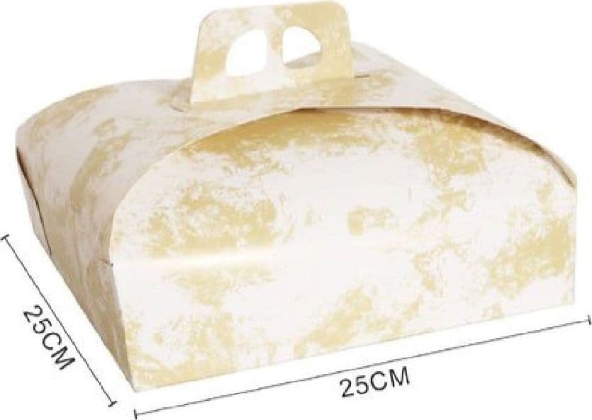 SET 3 PZ SCATOLA PORTA TORTA 25X25 CM PER ALIMENTI DOLCI PASTE PASTICCERIA 58000 - 3