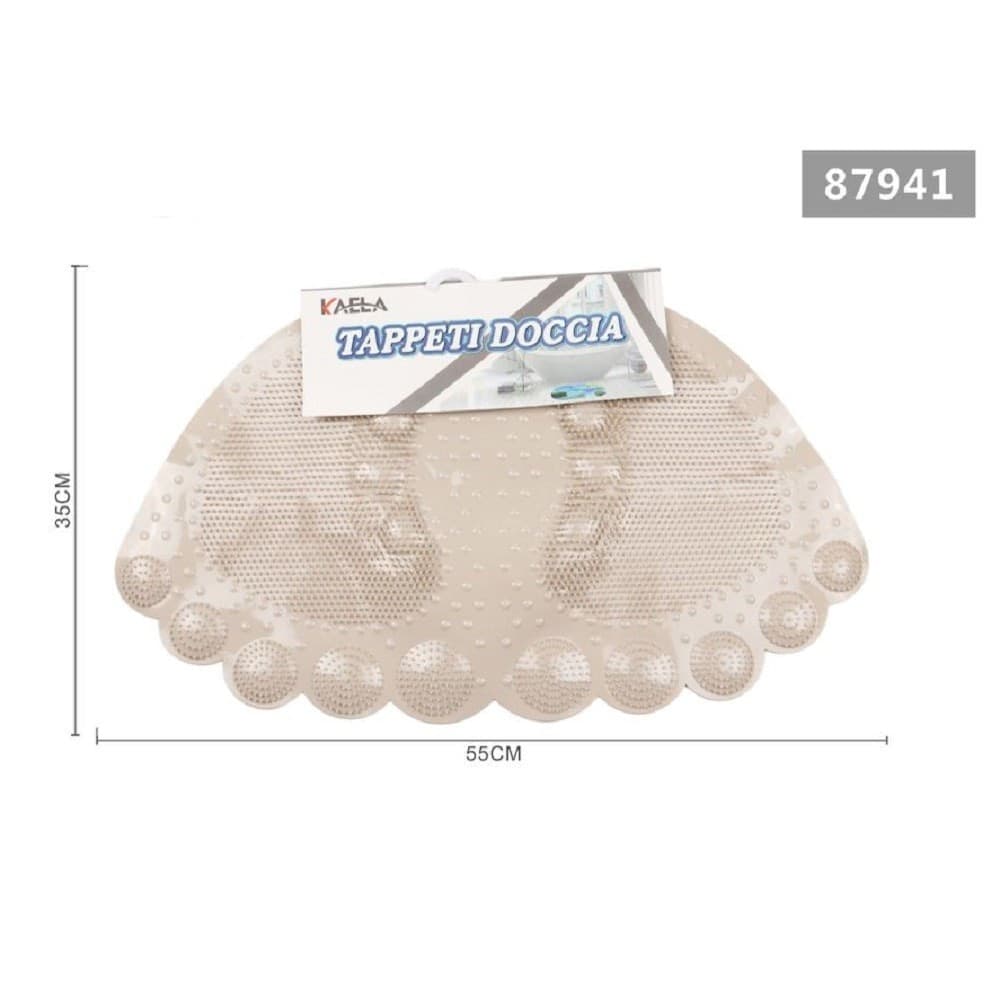 TAPPETO TAPPETINO ANTISCIVOLO IMPRONTE VASCA BAGNO DOCCIA 55 X 35 CM CACHI 87941 - 2