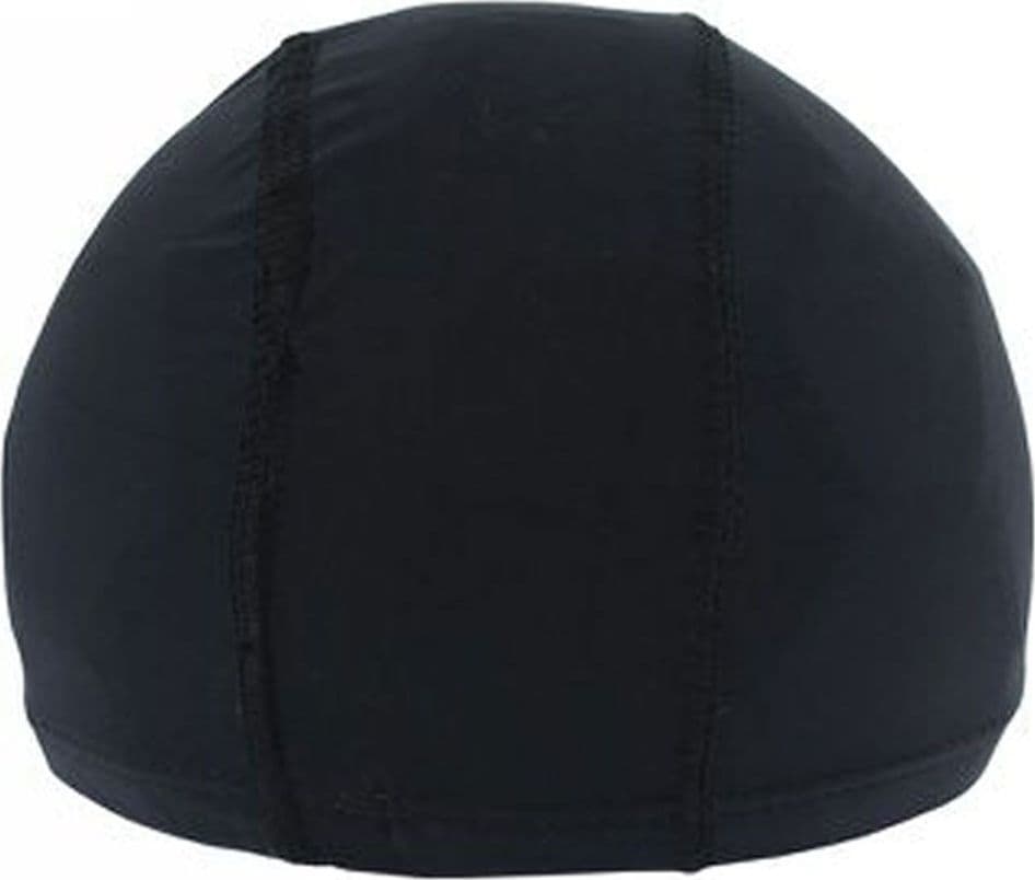 3 PZ CUFFIA PISCINA MARE NUOTO PRESSATA MONOCOLORE NERA CON FASCIA ELASTICA 2 CM - 3