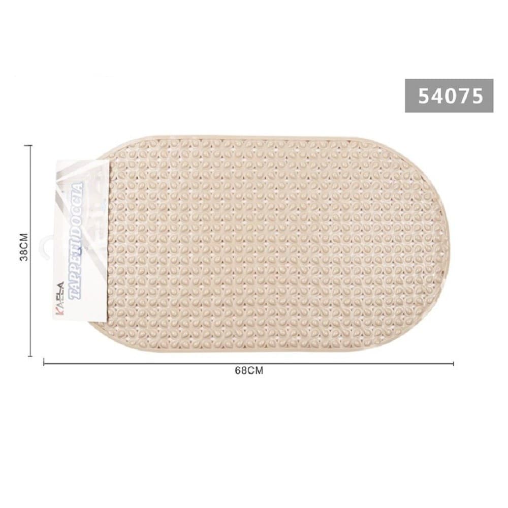 TAPPETO PER DOCCIA ANTISCIVOLO 68 X 38 CM TAPPETINO VASCA DA BAGNO BEIGE 54075 - 2