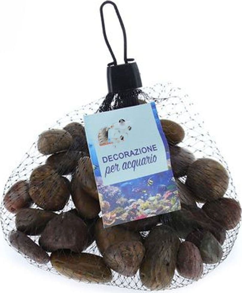 3PZ PIETRE DECORATIVE ACQUARIO GLITTER ROSSI DECORAZIONE SASSI PIANTE VASI 300GR - 2