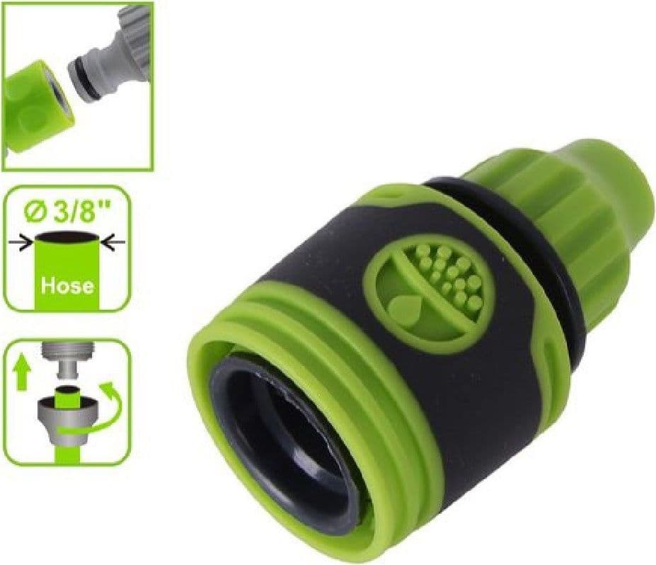 CONNETTORE RACCORDO CON INNESTO RAPIDO PER TUBO DA 3/8" 9MM IN PLASTICA 94765 - 2