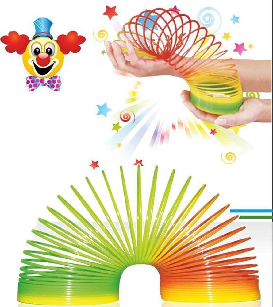 3 PEZZI MOLLA MAGICA COLORATA GLITTERATA A SPIRALE GIOCATTOLO DIVERTENTE BAMBINO - 2