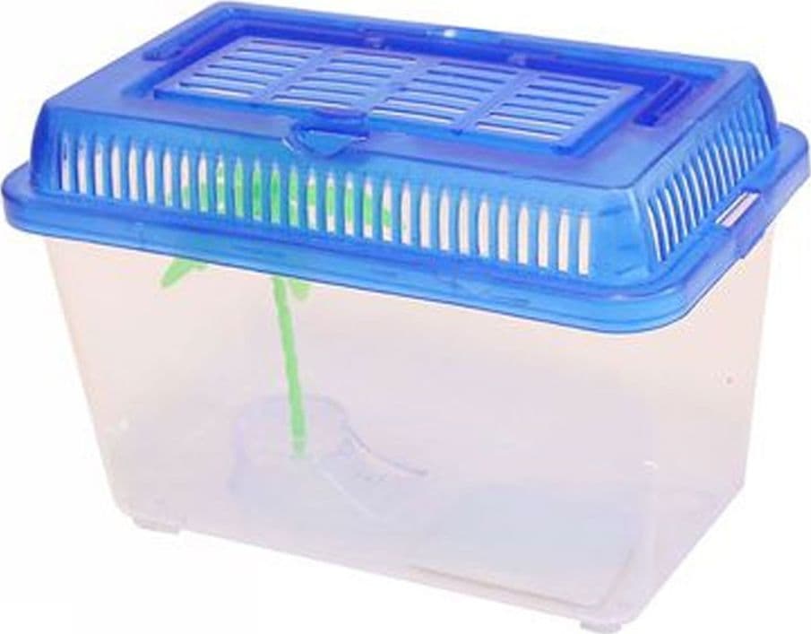 2 PZ ACQUARIO VASCHETTA PESCI TARTARUGHE COPERCHIO MANIGLIA PRESA ARIA 16X9.5X12 - 2