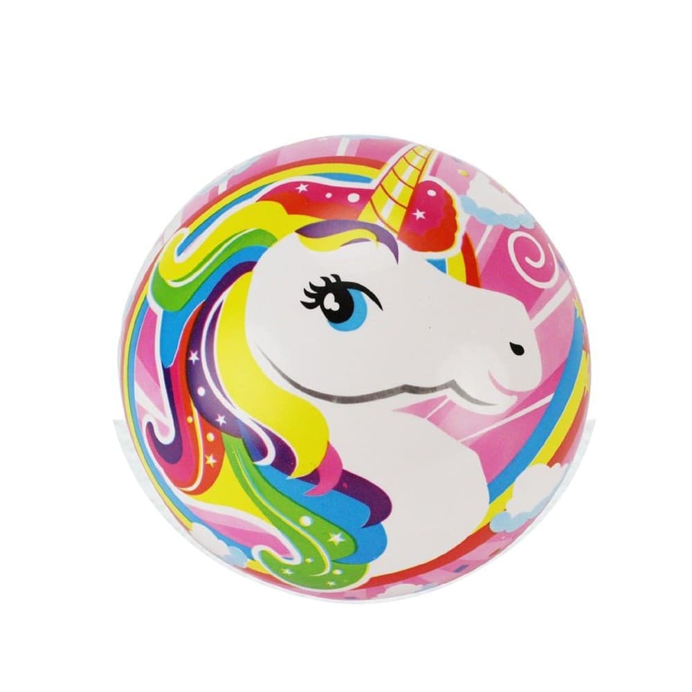 3 PEZZI PALLA UNICORNO IN PVC 80 GR GIOCATTOLI BAMBINI PALLONE DISEGNO COLORATO - 2