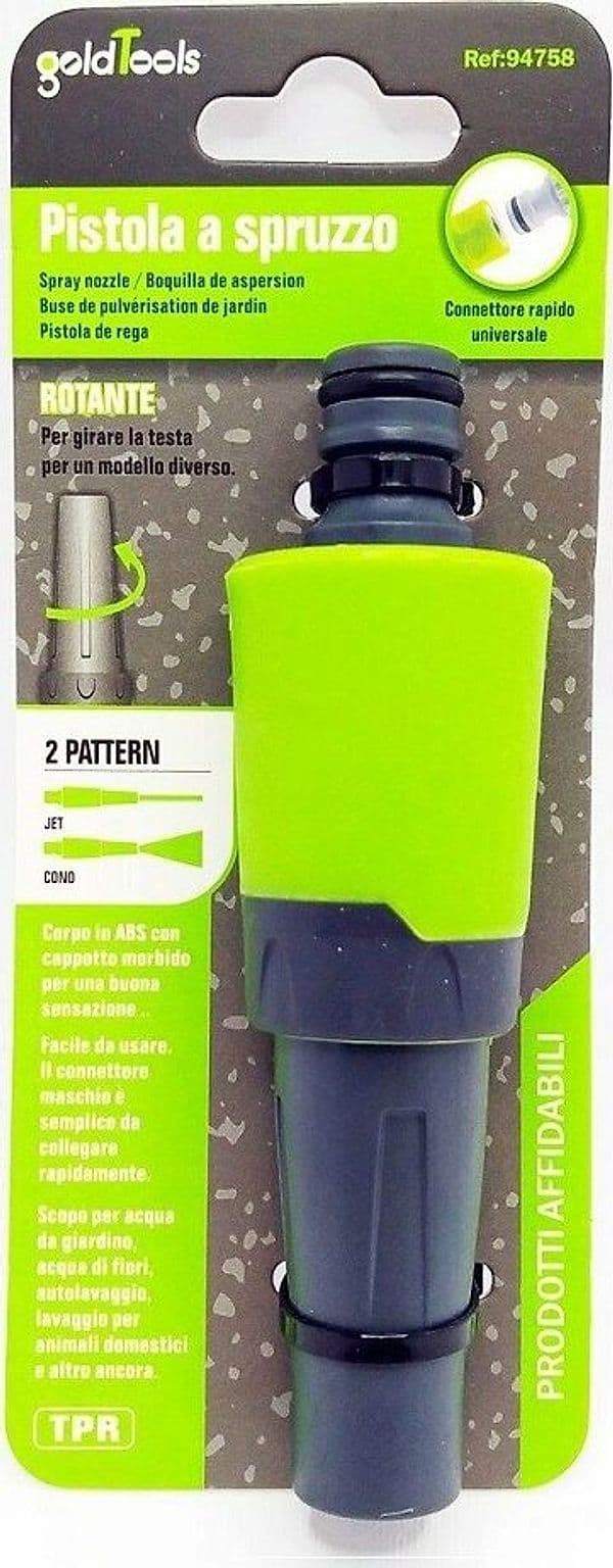 LANCIA PISTOLA SPRUZZO PER IRRIGAZIONE GIARDINO CON INNESTO RAPIDO 2 GETTI 94758 - 3