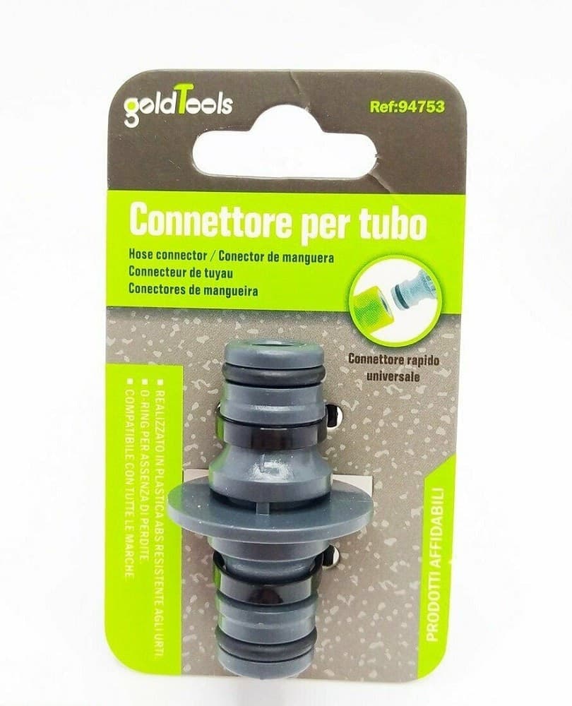 ADATTATORE A 2 VIE PER TUBI CON INNESTO RAPIDO UNIVERSALE CONNETTORE IN ABS 94753 - 3